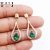 925 Sterling Silver Pave Diamond With Tsavorite Handmade Designer Dangles Earrings For Women