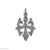925 Sterling Silver Pave Diamond Antique Look Roman Cross Charm, Roman Cross Pendant, Handmade Sterling Silver Pave Diamond Roman Cross Charm Jewelry