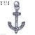 925 Sterling Silver Handmade Black Rhodium Pave Diamond Anchor Pendant