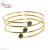 925 Sterling Silver Emerald & Pave Diamond Gold Plated Bangle Gift For Love, Handmade Silver Designer Women’s Bangle Jewelry