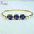 925 Sterling Silver Blue Sapphire With Pave Diamonds Handmade Bangle, Blue Sapphire Silver Designer Bangle For Women’s