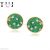 925 Sterling Silver Pave Emerald Handmade Men’s Cufflinks Jewelry