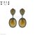 925 Sterling Silver Pave Diamond With Yellow Sapphire Handmade Designer Dangles Earrings For Women