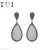 925 Sterling Silver Pave Diamond With Gemstone Handmade Designer Dangles Earrings For Women