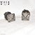 925 Sterling Silver Handmade Pave Diamond Pyramid Stud Earrings Jewelry