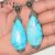 Handmade 925 Sterling Silver Pave Diamond With Turquoise Designer Dangles Earrings For Women