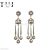 925 Sterling Silver Pave Diamond With Polki Handmade Designer Dangles Earrings Jewelry