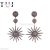 925 Sterling Silver Handmade Pave Diamond Star Dangle Earrings For Women’s