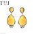 925 Sterling Silver Pave Diamond With Yellow Sapphire Designer Dangles Earrings For Women