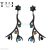 925 Sterling Silver Pave Diamond With Multisapphire Handmade Designer Dangles Earrings For Women