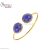 Handmade 925 Sterling Silver Designer Pave Diamond With Tanzanite Cuff Bangle Jewelry For Women