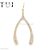 14k Gold Diamond Wishbone Charm, Diamond Wishbone Necklace